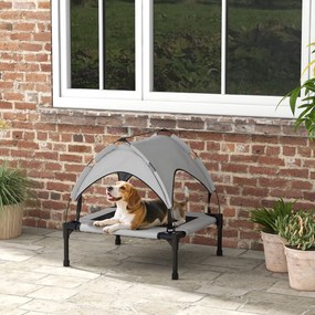 PawHut Pat pentru câini pisici pe picioare confort înalt velum anti-UV Oxford geantă de transport inclusă 76 x 61 x 69,5 cm, gri | Aosom Romania