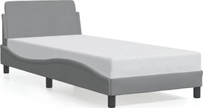 vidaXL Cadru de pat, Dover, gri deschis, 80x200 cm, textil