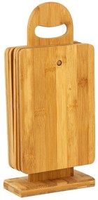 Set tocătoare EH Bamboo, 7 piese, cu suport