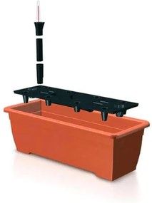 Jardiniera pentru flori cu sistem irigatie, 7.5 L, 50x19x16 cm, maro, Prosperplast