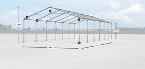 Hală de depozitare/garaj 4x12x2m Comfort PE 240g
