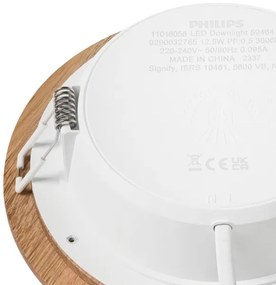 Corp de iluminat LED încastrat WOODY SPOT LED/12,5W/230V 3000K stejar ø 16 cm