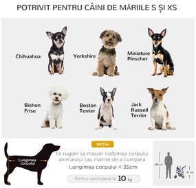 PawHut Cărucior Pliabil pentru Câini, Design Modern, Gri, 75x45x97cm | Aosom Romania