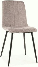 Scaun ALAN, gri/negru, stofa/metal, 45x39x91 cm