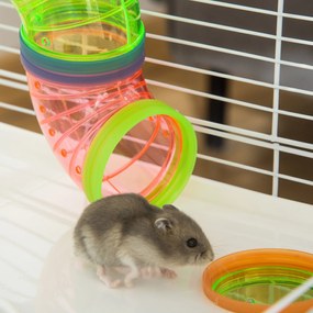 Cusca pentru hamsteri PawHut, refugiu pe 5 niveluri, 59cmx36cmx69cm | Aosom Romania