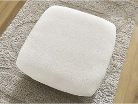 Taburet alb cu tapițerie din țesătură bouclé Leonore – Bobochic Paris