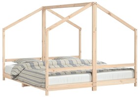 3200589 vidaXL Cadru pat pentru copii, 2x(90x200) cm, lemn masiv de pin