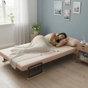 HOMCOM Canapea Pat de 2 Locuri cu Spătar Reglabil pe 5 Nivele și 2 Perne din Material Capitonat, 102x73x81 cm, Negru | Aosom Romania