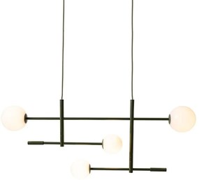 Lustra metal verde cu 4 globuri sticla Copenhagen