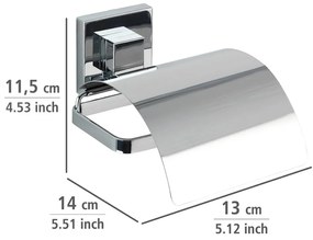 Suport pentru hârtie igienică Wenko cu sistem de prindere Vacuum-Loc, 14 x 13 cm