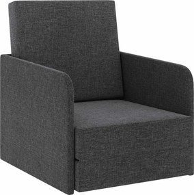 vidaXL Fotoliu pat extensibil, gri închis, material textil