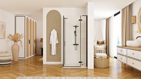 Cabina dus REA Hugo Black 100x80