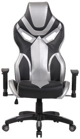 RESIGILAT-Scaun gaming Genator V8, piele ecologica, Negru/Gri,