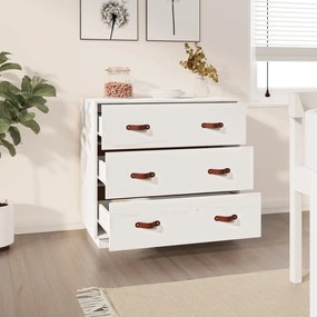 Servanta, alb, 80x40x75 cm, lemn masiv de pin 1, Alb