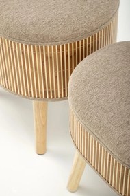 Set tabureti tapitati Tico bej/natur