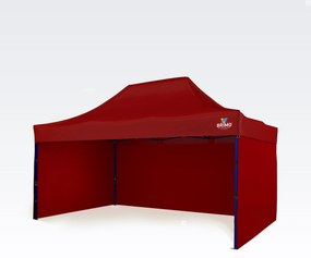 Standuri de vânzare 3x4,5 m cu 3 pereți | Asamblare rapidă, 12,5 m² - cu 3 pereți - Rosu