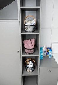Coş metalic cu mâner, negru, KITEN TYP 1
