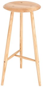 Scaun de bar în culoare naturală din lemn de stejar (înălțime șezut 75 cm) Blanc – Gazzda