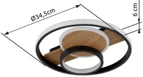 Plafonieră LED Globo 67322-24 PIKARA LED/24W/230V