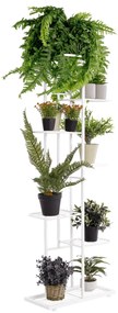 Suport pentru flori Bamir 2, alb, 43 x 22 x 126 cm