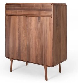 Comodă maro din lemn de nuc 90x110x45 cm Fawn – Gazzda