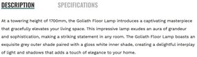 Lampadar/Lampa de podea cu brat articulat Goliath