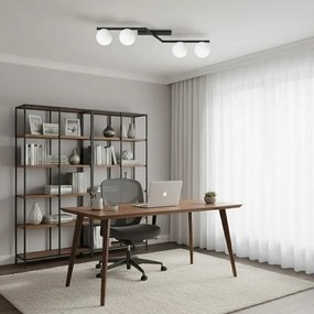 Plafonieră NATON 4xE14/10W/230V negru/alb