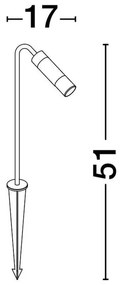 Tarus LED iluminat exterior decorativ IP65 AETHER H-51cm