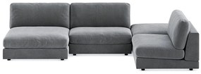 Colțar modular Seattle L108350x230x87cm, Picioare: Plastic