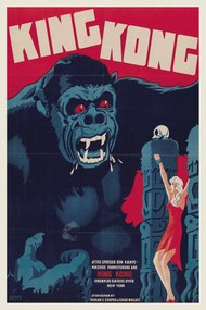 Reproducere King Kong (Vintage Cinema / Retro Movie Theatre Poster / Horror & Sci-Fi), (26.7 x 40 cm)