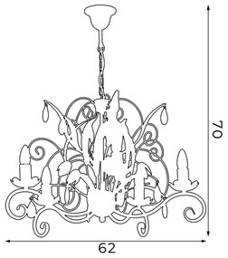 Lustra LUCE 5xE14/60W/230V