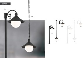 Aplica de perete exterior stil clasic ERBA BIS neagra