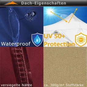 INSTENT PRO Cort de grădină  3 x 3 m, negru, 4 laturi