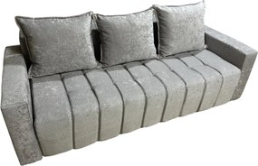 Canapea ZARA extensibila, 3 locuri, cu lada de depozitare, stofa gri lila , 220x95x80 Gri Lila, Stofa, 200 cm