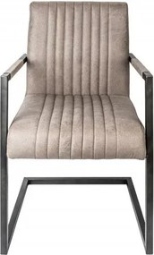 Scaun cu brate design retro Big Aston microfibra taupe