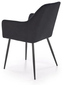 Scaun K558 velvet negru