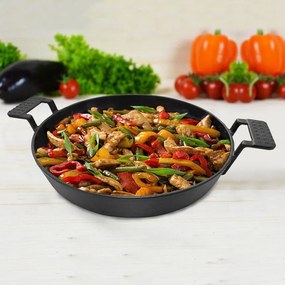 Tigaie WOK din fontă SAMBAL - GRILL FLEX pentru grătar NEVADA, FLORIDA