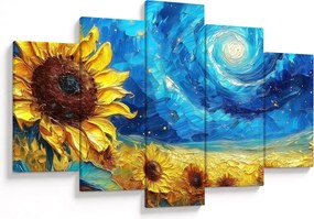 Tablou - Pictura floarea-soarelui (150x105 cm)