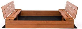 Sandpit cu bănci 160cm impregnate + folie de acoperire + agrotextil SUN