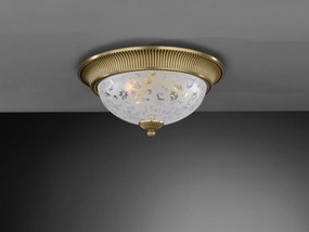 Plafoniera design clasic din alama si sticla diametru 40cm, 6202