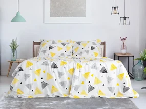 Lenjerie de pat din bumbac Renforce TRIANGLE alb Dimensiune lenjerie de pat: 70 x 90 cm | 140 x 200 cm