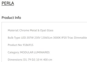 Lustra LED XXL suspendata design decorativ PERLA