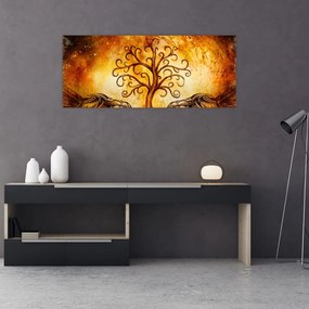 Tablou natural abstract cu copac (120x50 cm)