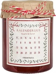 Lumânare parfumată advent din ceară de soia roșie, aromă de mere și scorțișoară, 8,5 x 11 cm, „Décembre Rouge"