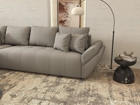 Colțar extensibil dumonde cu ladă de depozitare si sezut confortabil din spuma high-density, Berlin XL Enjoy Grey 350x185 cm