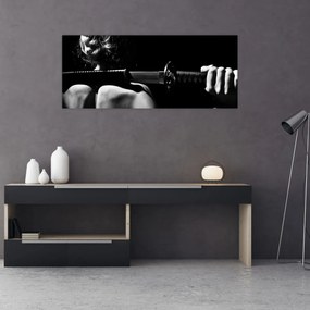 Tablou - Femeie cu o sabie (120x50 cm)