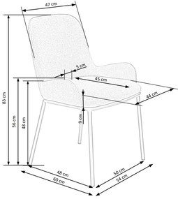 Scaun de bucaterie Bellamy, gri/negru