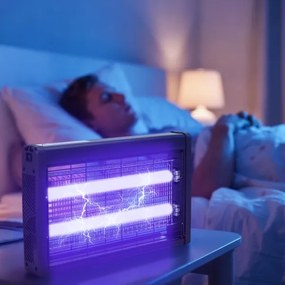 Brilagi - Capcană electrică pentru insecte 2xUV/18W/230V 100 m2 neagră