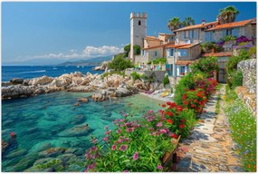 Tablou - Sat pitoresc de coastă (90x60 cm)