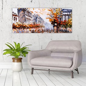 Tablou - Viața în oraș (120x50 cm)